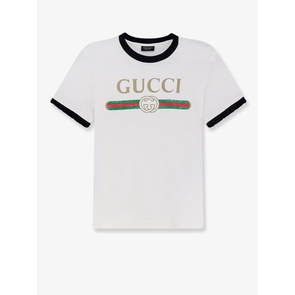 Gucci Women Cotton T-Shirt With Iconic Print